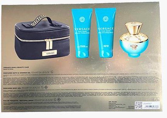 Versace Dylan Turquoise Gift Set - Eau de Toilette 100ml + Shower Gel 100ml + Body Gel 100ml + Beauty Case - Women