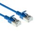 ACT Blauwe 0,15 meter LSZH U/FTP CAT6A datacenter slimline patchkabel snagless met RJ45 connectoren