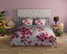 Duvet cover Floral Twin size 240x200/220 cm Grey 100% Cotton Renforce