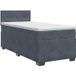 Maison Exclusive - Lit Boxspring avec matelas gris foncé 90 x 190 cm velours