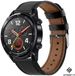 Strap-it Bracelet en cuir pour montre connectée - Convient pour Huawei Watch GT/ GT 2 - Noir - 46mm