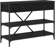 vidaXL Table murale avec tiroir Chêne noir 100 x 34,5 x 75 cm Bois