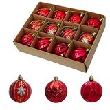 Uten Kerstballen Kerstboom Decoratie Ornamenten 12 stks 6 cm Onbreekbare Ballen voor Xmas Opknoping Decoraties Festival Vakantie Decor