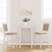Maison Exclusive - Tabouret de bar avec coussin, 2 pièces. Blanc, caoutchouc massif
