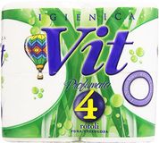 Vit, Hibiscus, pure cellulose, 2-laags, wc-papier, 4 rollen