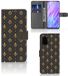 B2Ctelecom Samsung Galaxy S20 Plus Telefoon Hoesje Franse Lelie Book Case Kunstleer/TPU Geometrisch patroon/Bloemen
