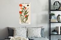 PosterMonkey Poster Bloemen - Planten - Quotes - Pastel - Amsterdam - 40x80 cm
