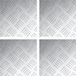 vidaXL Trapmatten 4 st 20 x 20 cm zilver aluminium vierkant