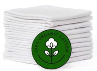 Meelzak Madras Collections Meelzak keukenhanddoeken | Biologisch katoenen blanco handdoek | theedoek knutselen borduurwerk | plat dik absorberend sneldrogend | Broodbestendig ademend linnen doek cover set van 10, 28 x 28 inch, wit