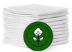 Meelzak Madras Collections Meelzak keukenhanddoeken | Biologisch katoenen blanco handdoek | theedoek knutselen borduurwerk | plat dik absorberend sneldrogend | Broodbestendig ademend linnen doek cover set van 10, 28 x 28 inch, wit