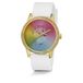 Guess GW0589L1 Polshorloge Dames Quartz Siliconen Wit Goudkleurig Multi 40mm