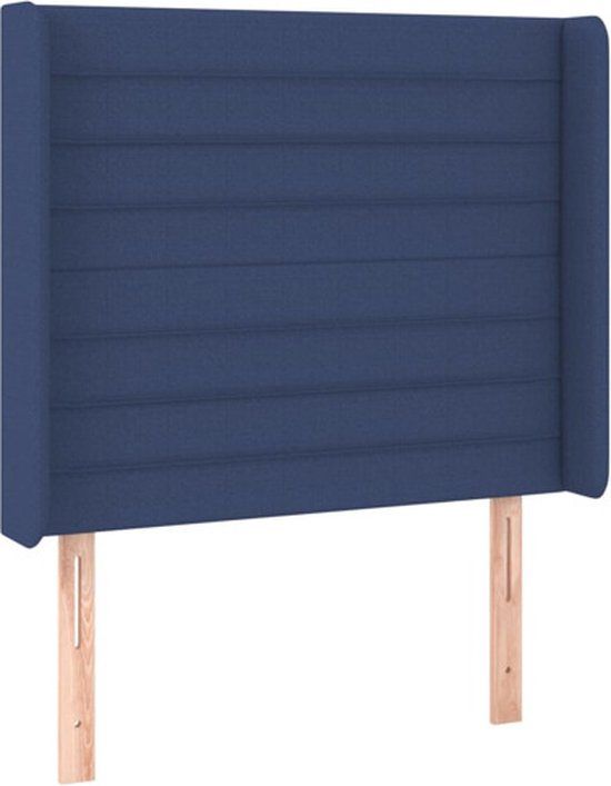 vidaXL Hoofdbord Stof Blauw 83x16x118/128 cm