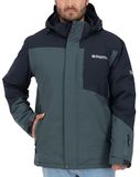 Deproc Active Montreal Parka d'hiver pour hommes, avec capuche amovible, doublé, imperméable, résistant aux intempéries, coupe-vent, parka de transition, bleu marine/ardoise, 3XL grande taille, bleu marine/ardoise