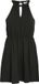 VILA VIMILLA S/L SHORT BRAIDED DRESS/FT/KA Zwart Katoen Maat L