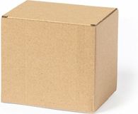 Merkloos Opbergdoosje/geschenkdoosje - karton -bruin - 12 x 10,6 x 9 cm