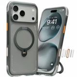 TORRAS Ostand Q3 Air iPhone 17 Pro Max Hoesje MagSafe 360° Kickstand Zwart