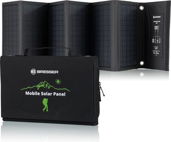 Bresser Mobiel Zonnepaneel - 40W - Zwart - Opvouwbaar