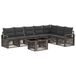 vidaXL Tuinbankenset 8 st Grijs en Donkergrijs poly rattan