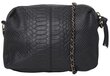 Pieces Naina Leather Cross Over Bag - Black - Crocodile Print