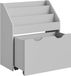 SONGMICS Étagère pour enfants, étagère pour livres d'enfants, étagère de rangement pour jouets, avec 3 étagères, boîte de rangement sur roulettes, gris pigeon GKR041G10
