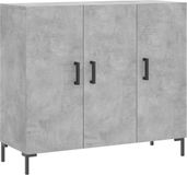vidaXL Dressoir 90x34x80 cm Bewerkt Hout Betongrijs