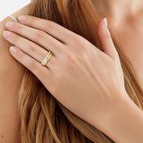Rafaela Donata Ring Zilver Zirkonia Geelgoud 17.25 mm / maat 54
