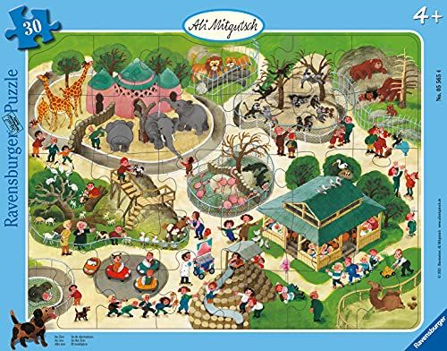 Ravensburger Kinderpuzzel - Ali Mitgutsch: Im Zoo - 30-48 Teile Rahmenpuzzle voor Kinderen ab 4 Jahren
