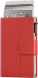 Prowallet Plus - Croco Rood - Pasjeshouder voor 8 pasjes, briefgeld en muntgeld - Uitschuifbaar - RFID Creditcardhouder - Kaarthouder Portemonnee, Premium Pashouder voor Vrouwen - Aluminium, Kunstleer - Incl. Luxe Cadeaubox