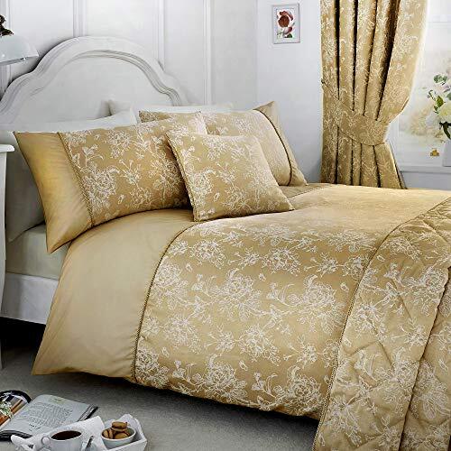 Serene Serene - Jasmin – onderhoudsvriendelijke dekbedovertrekset | Super King size bed | champagne-gouden beddengoed