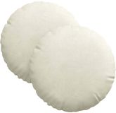 vidaXL Zitkussens - 2 stuks - Fluweel - Crème - Ø30 x 13 cm