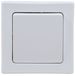 ChiliTec DELPHI bouton-poussoir 250V AC / 10A, incluant cadre, encastré, blanc