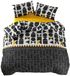 Housse de couette Set Noir Coton Double