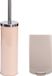 MSV Set brosse WC avec porte-balai/poubelle à pédale Napoli - métal/plastique - taupe/beige