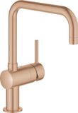 GROHE Minta keukenkraan - draaibare hoge U-uitloop - 1 straalstand - mat brons (brushed warm sunset) - 32488DL0