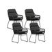 Valencia set de 4 chaises de salle à manger de jardin | corde + aluminium | Gris Lave