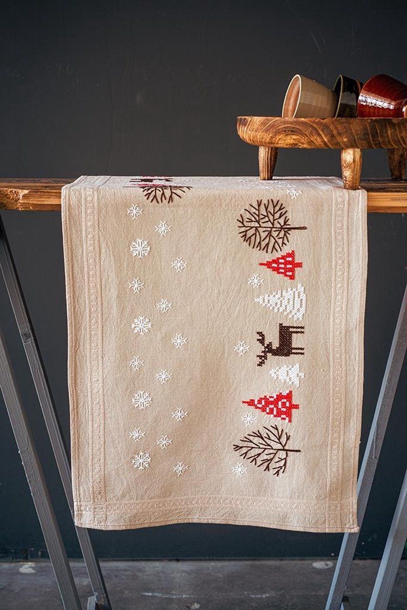 Vervaco Stickset, modern kerstdesign, 40 x 100 cm