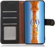 KHAZNEH iPhone 15 Pro Max Hoesje RFID Portemonnee Book Case Leer Zwart