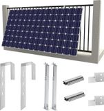 Gliese Houders voor balkoninstallaties met zonnepanelen, geschikt voor zonnepanelen met een hellingshoek van 15° tot 30°. Bevestigingsmateriaal voor zonnepanelen