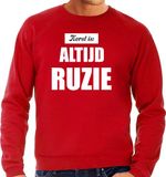 Bellatio Decorations Shoppartners Bv Rode foute Kersttrui / sweater - Kerst is altijd ruzie - heren - Kerstkleding / Christmas outfit S