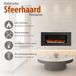Classic Fire Vancouver Elektrische Wandhaard - 2000W - Zwart