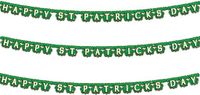 Merkloos / Sans marque Shoppartners Bv St. Patricks Day feestslinger - 3x - 205 x 11 cm - groen - van papier