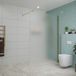 FortiFura Galeria inloopdouche - 140x200cm - mat glas - wandarm - PVD - geborsteld messing (goud)