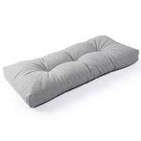 SUNROX LokGrip Antislip Tufted Memory Foam Bankkussen, FadeShield Waterbestendig Duurzaam Dikker Binnen/Binnenbank Zitkussens 91 x 35 x 10 cm, Heather Grey