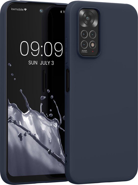 kwmobile telefoonhoesje geschikt voor Xiaomi Redmi Note 11 / Note 11S - Hoesje voor smartphone - Back cover in bosbesblauw