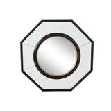 Home ESPRIT Home Wandspiegel zwart goud hout antieke afwerking 65 x 5 x 65 cm
