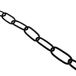 ORION LIGHTSTYLE Ketting voor kroonluchter, lampenketting, 1 meter, schakelketting, ophanging voor kroonluchter, lichtketting, ijzeren ketting, ronde schakelketting, metaal, zwart, 4 mm