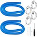 Tuyau de piscine 32 mm - 2 Pièces 150 cm - Tuyau pour pompe de piscine - Connecteur de tuyau - Clips de sécurité - Convient pour pompe de filtration