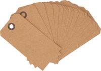 Merkloos / Sans marque Kraftpapier Cadeau tags/labels - 7 x 4 cm - 20 stuks