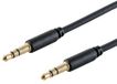 1aTTack.de 5x 1,5m - Zwarte 3,5mm TRS audiokabel, slank, vergulde contacten, hoogwaardige verbinding, perfect voor hifi, smartphone, pc en audioapparaten