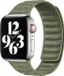 Qubix Denim Nylon Bracelet Vert Geschikt voor Apple Watch 44mm/45mm/46mm/49mm